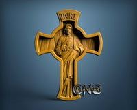 Jesus in Cross, 3D STL Model 11650
