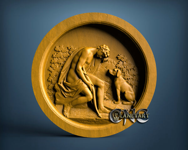 Man and Dog, 3D STL Model 11654