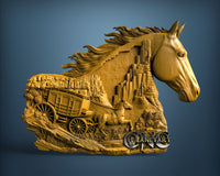 Horses, 3D STL Model 11666