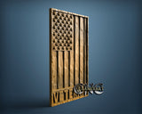 Veteran USA Flag, 3D STL Model 11668