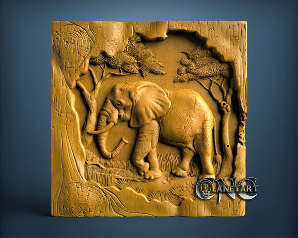 Elephant, 3D STL Model 11675