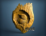 Bird in Wood, 3D STL Model 11676