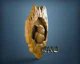 Bird in Wood, 3D STL Model 11676