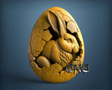Easter Bunny Egg,  3D STL Model 11677