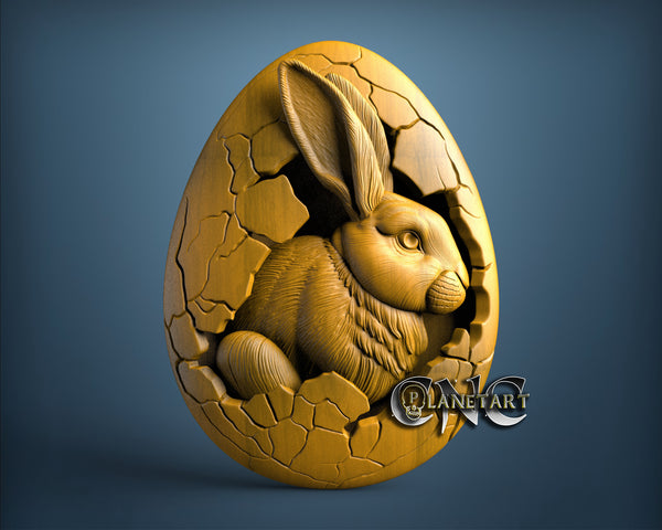 Easter Bunny Egg,  3D STL Model 11677