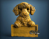 Puppies with Table, 3D STL Model 11688