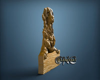 Dog with Table, 3D STL Model 11689