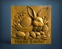 Happy Easter Bunny, 3D STL Model 11693