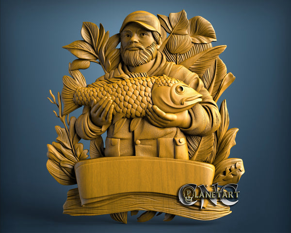 Fisherman, 3D STL Model 11697
