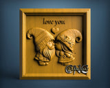 Gnome Love you, 3D STL Model 11699