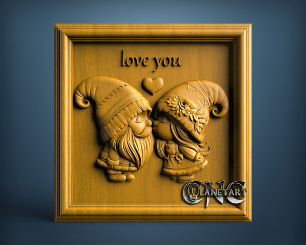 Gnome Love you, 3D STL Model 11699