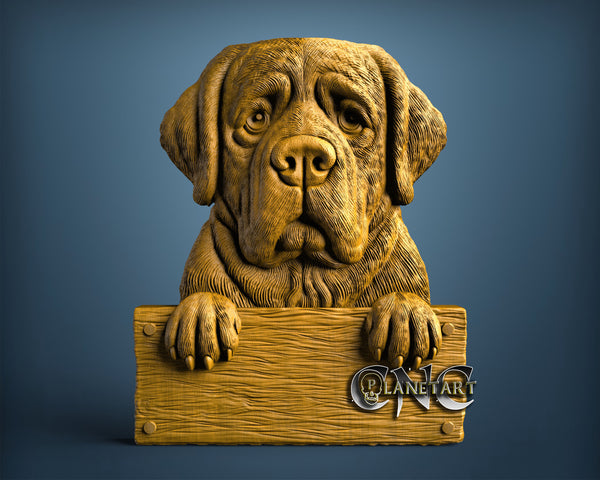 St Bernard Dog, 3D STL Model 11701