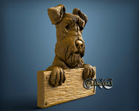 Schnauzer Dog, 3D STL Model 11702