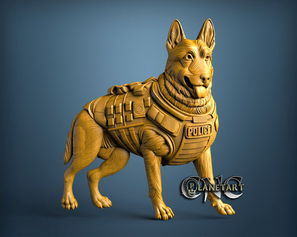 Police Dog, 3D STL Model 11703