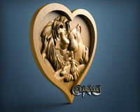 Lion Family Love, 3D STL Model 11705
