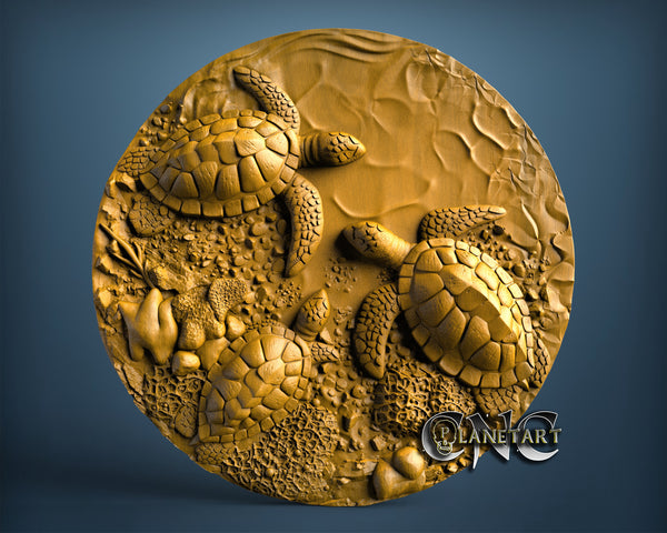 Sea Turtles, 3D STL Model 11709