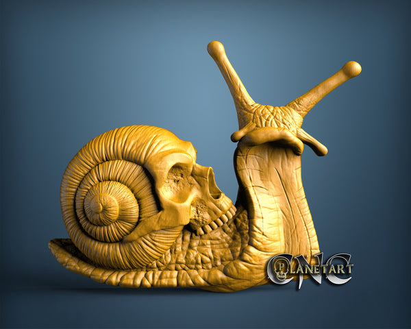Skull Snail, 3D STL Model 11712