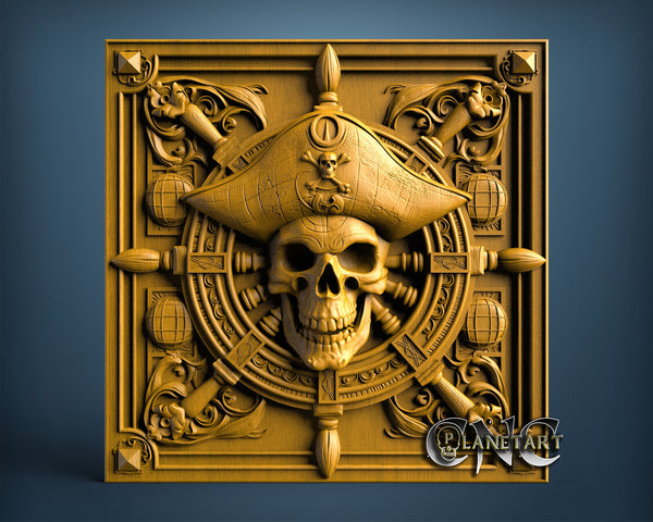 Pirate Skull, 3D STL Model 11714