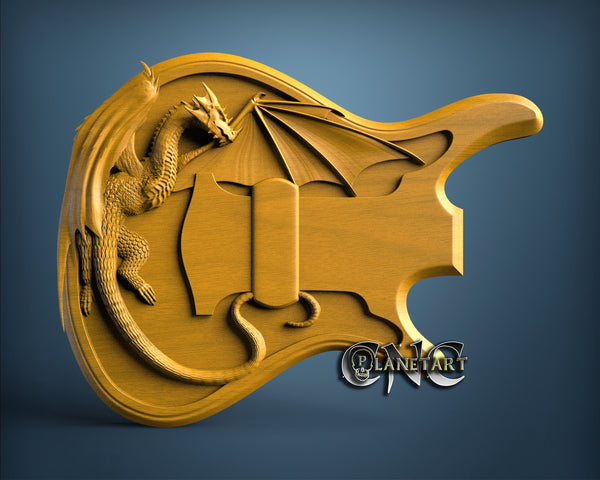 Dragon Guitar Case, 3D STL Model 11724