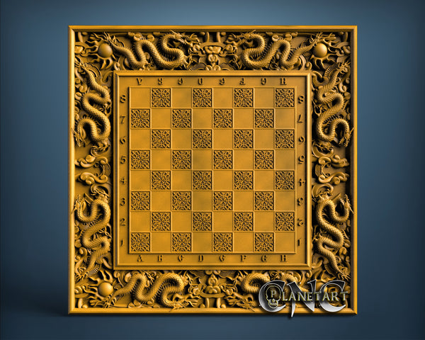 Dragon Chessboard, 3D STL Model 11725
