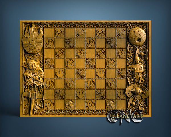 ChessBoard Star Wars, 3D STL Model 11728