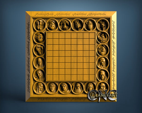 Lord of the Rings Chessboard, 3D STL Model 11729