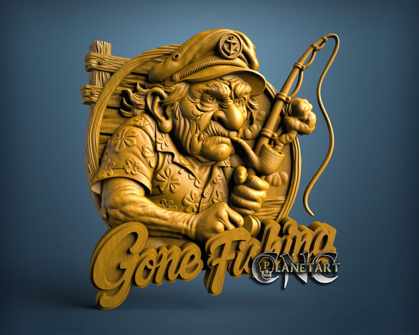 Gone Fishing, 3D STL Model 11736