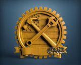 Work Sign, 3D STL Model 11741