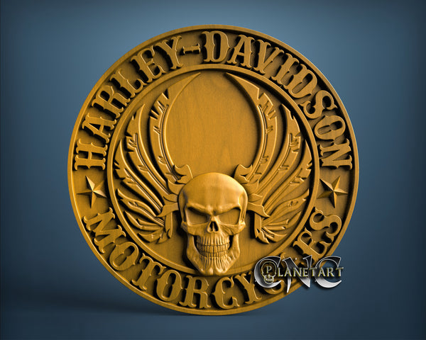 Harley Davidsin Skull, 3D STL Model 11747