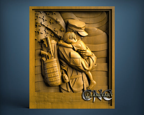 Father Soldier USA, 3D STL Model 11750