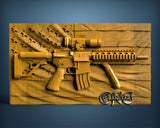 Gun USA Flag, 3D STL Model 11756