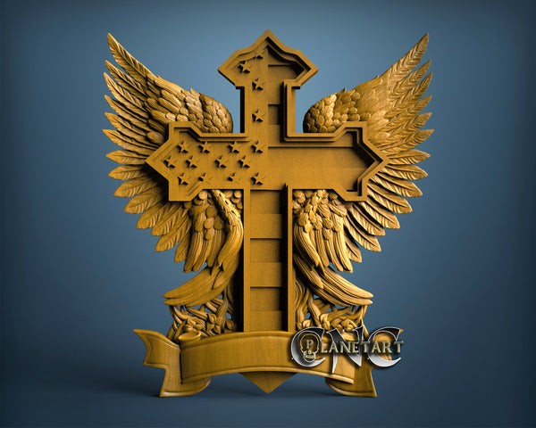 USA Cross Wings, 3D STL Model 11763