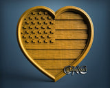 USA Heart, 3D STL Model 11764