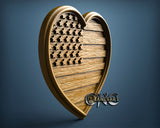 USA Heart, 3D STL Model 11764