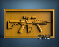 Rifle in Frame, 3D STL Model 11768