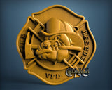 Bulldog Fireman, 3D STL Model 11770