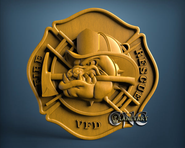 Bulldog Fireman, 3D STL Model 11770
