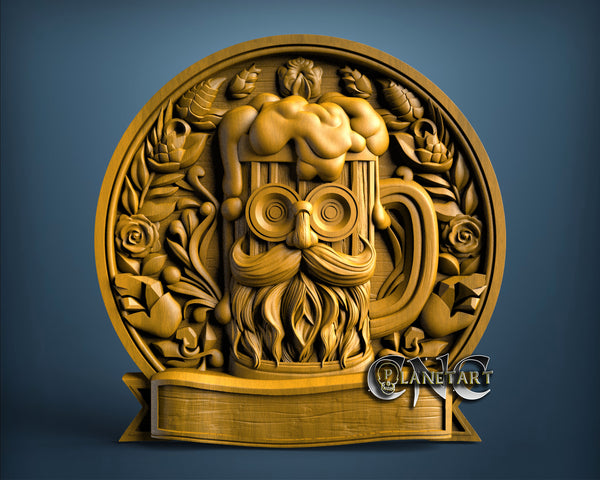 Cheers Happy Man, 3D STL Model 11773