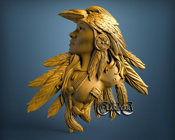 Indian Girl, 3D STL Model 11794