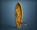 Surfboard Mermaid, 3D STL Model 11804