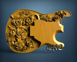 Rose Guitar, 3D STL Model 11806