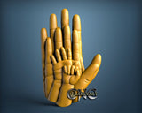 Family Hands, 3D STL Model 11809