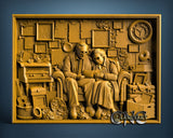 Old People Looking Photos, 3D STL Model 11817