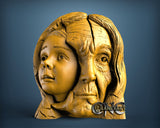 Baby and Grandma, 3D STL Model 11819