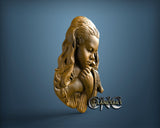 Girl with Piegon, 3D STL Model 11820