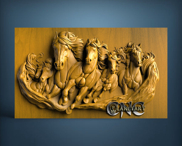 Horses, 3D STL Model 11825