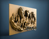 Horses, 3D STL Model 11825