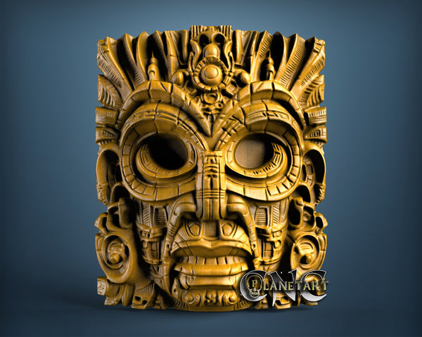 Aztec Mask, 3D STL Model 11828
