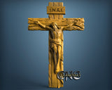Jesus in Cross V2, 3D STL Model 11847