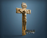 Jesus in Cross V2, 3D STL Model 11847